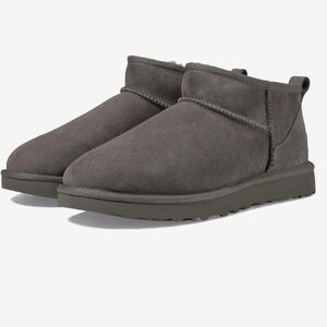 NWT UGG Classic Ultra Mini Gray Boots 8